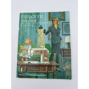 Vtg 1969 Singer Touch & Sew Model 646 Instruction Manual Booklet Sewing Ephemera